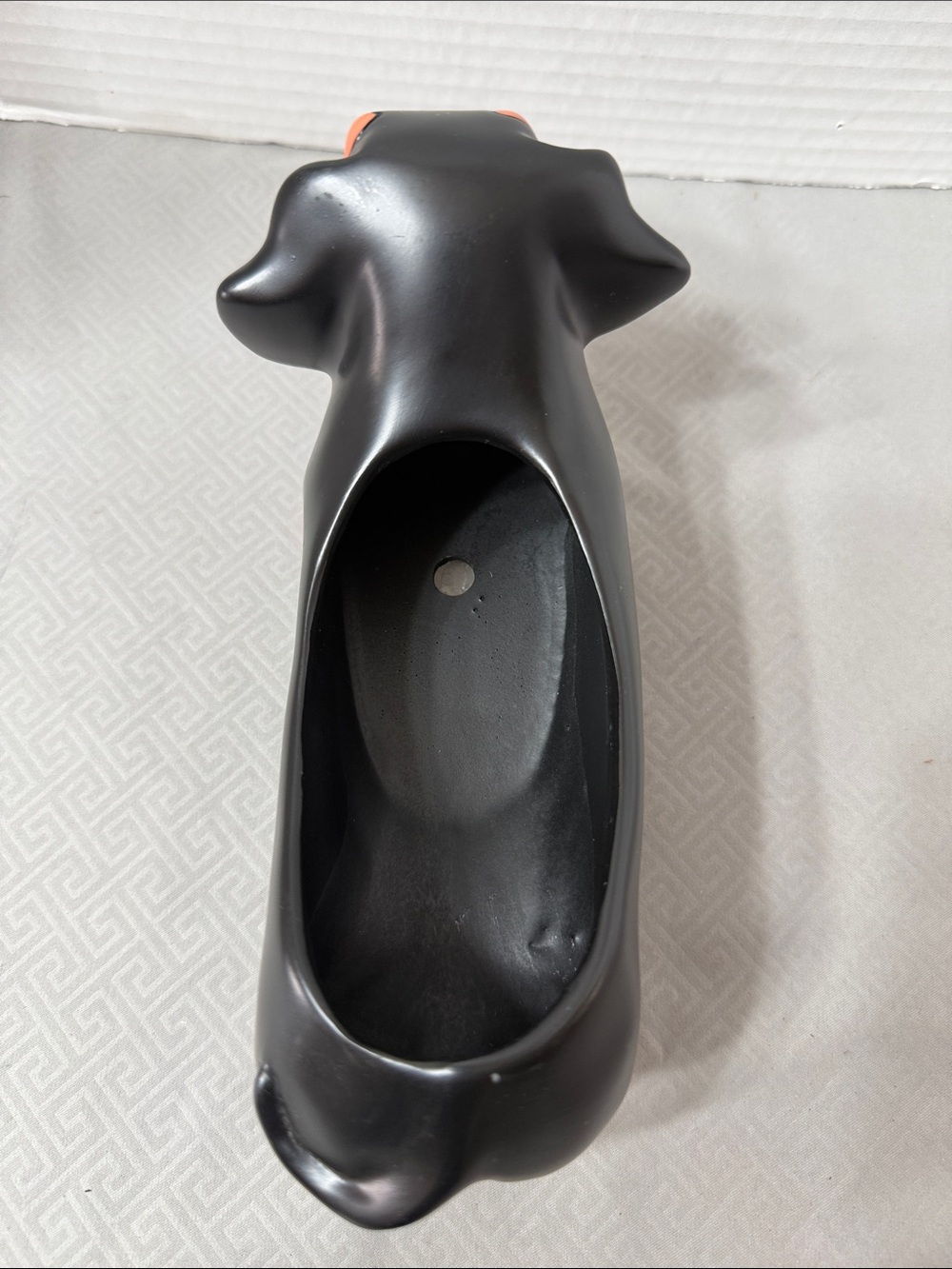 Allen Designs Baby Otis Dachshund Dog Figurine Planter Black with Orange Accents - Picture 6 of 11